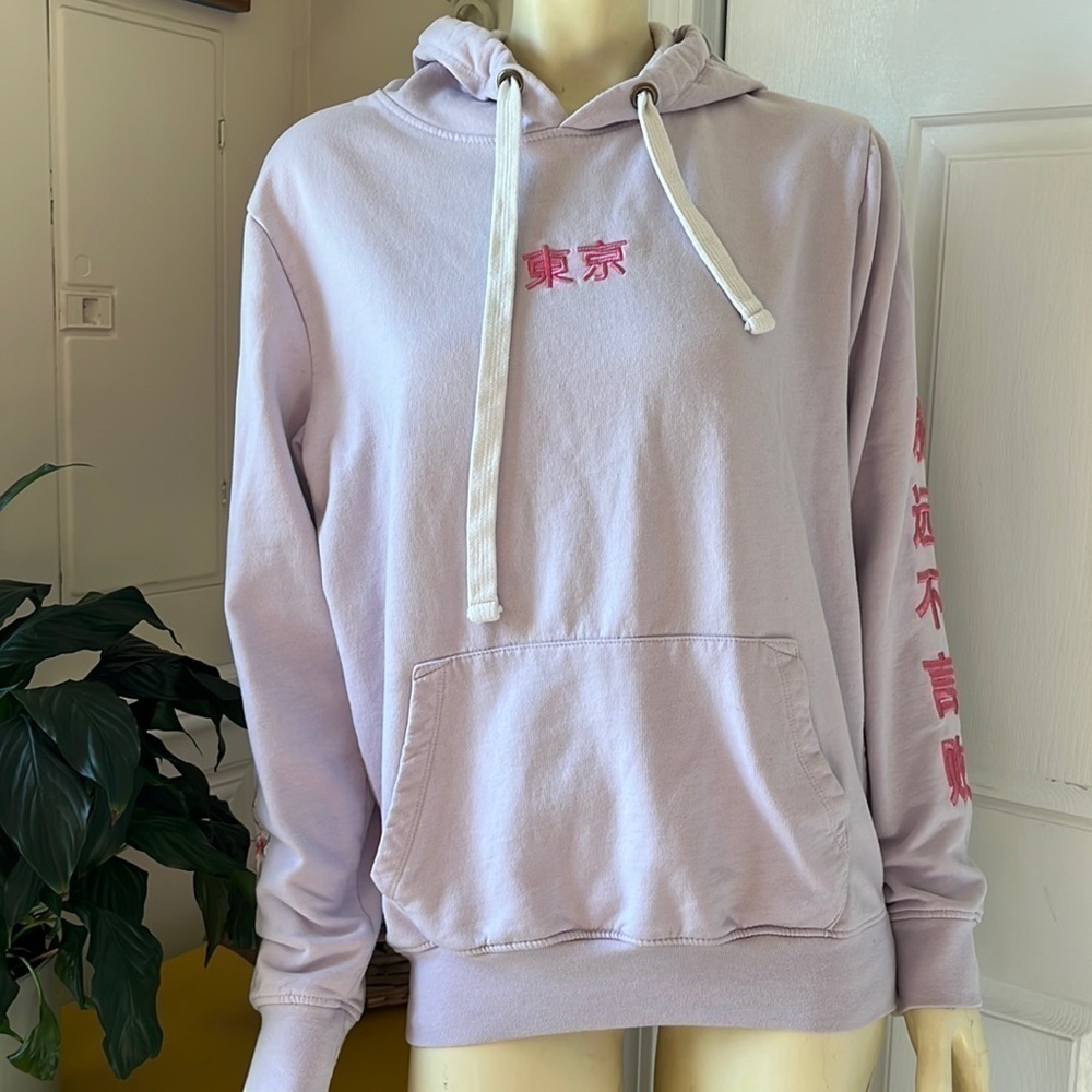 𝅺BLIND Rooster Lavender Hoodie Embroidered Sweatshirt Unisex M